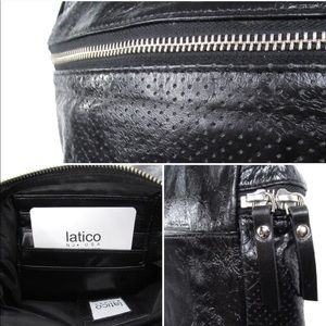 NWT Latico genuine leather perforated backpack NEW